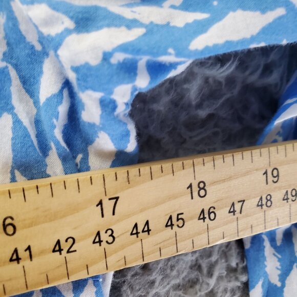 J. McLaughlin Shirt Womens Medium Blue Print Lightweight 3/4 Sleeve Blouse - Picture 7 of 9